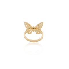 Pave'd Diamond Ring in 18k Yellow Gold