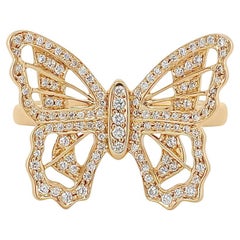 Anillo de Diamantes Pave'd en Oro Amarillo de 18k