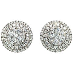 Pavee Diamond Stud Earrings