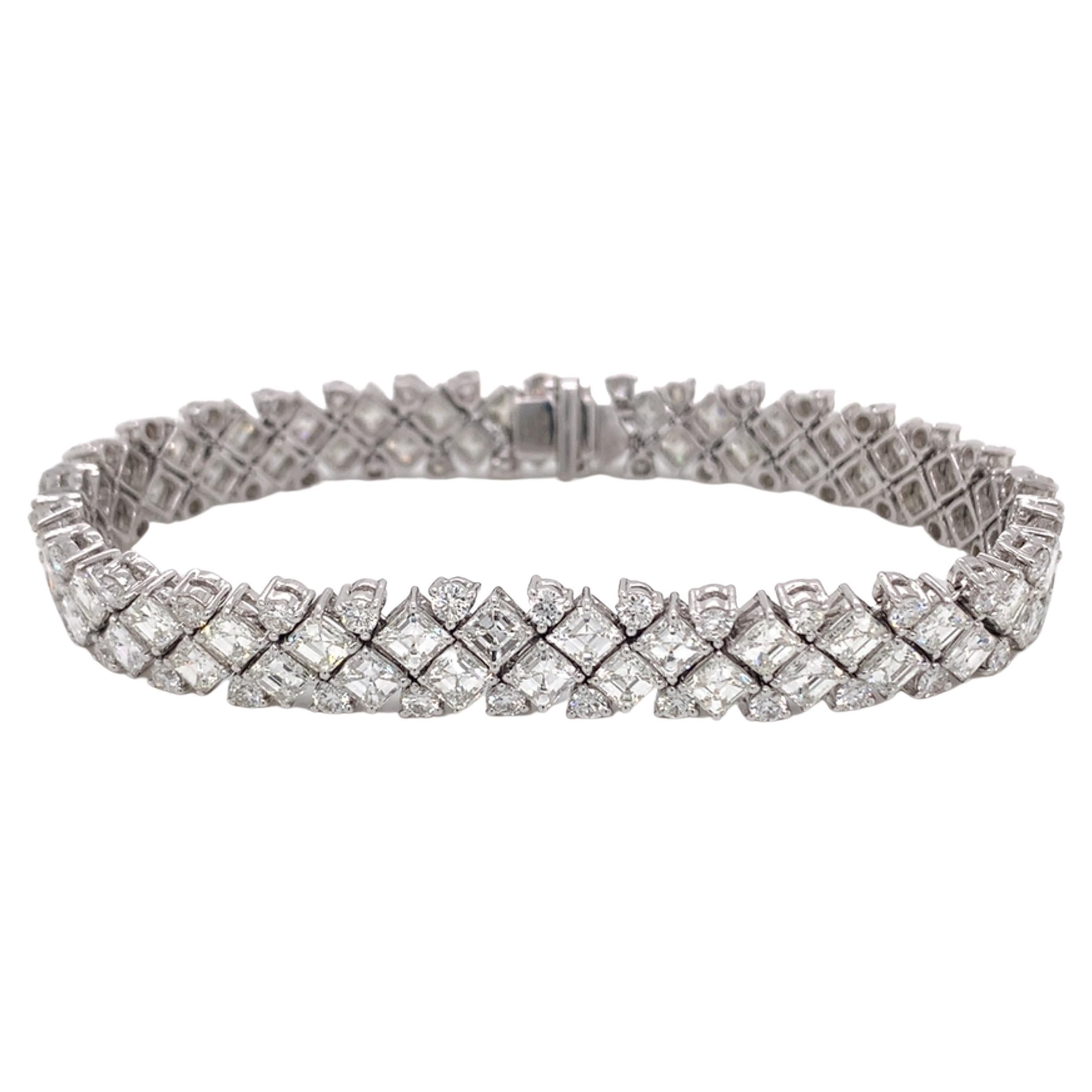 Pavee Fancy Tennis Bracelet For Sale