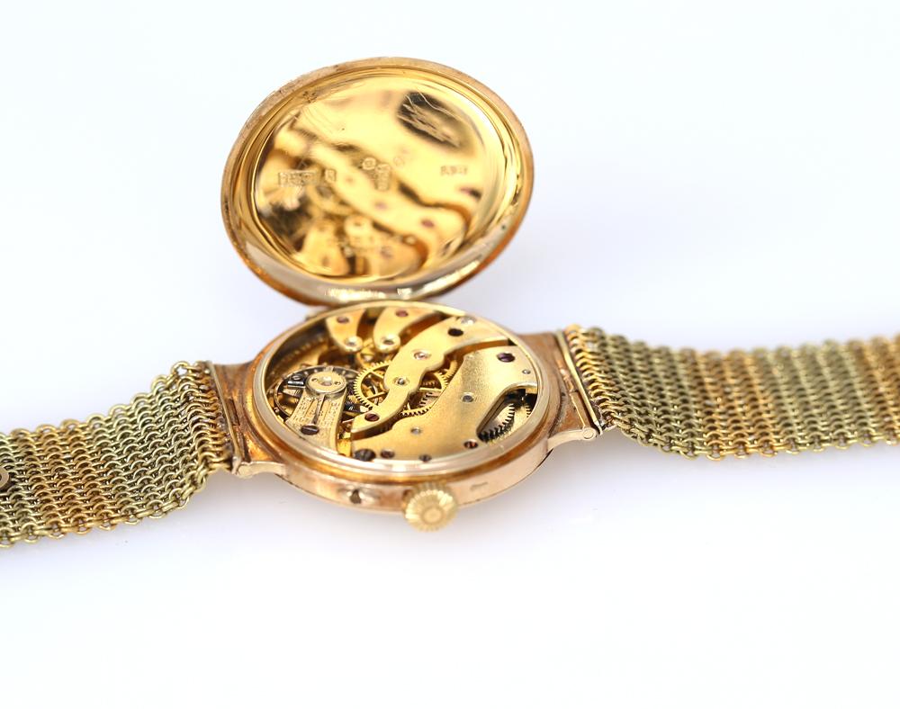 Pavel Bure Paul Buhré Schweizer Mesh Gold Uhr Unisex Antik Boxed, 1915 im Angebot 4