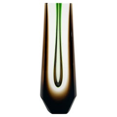 Pavel Hlava Exbor Sommerso Czech Art Glass Bud Vase. 1960s