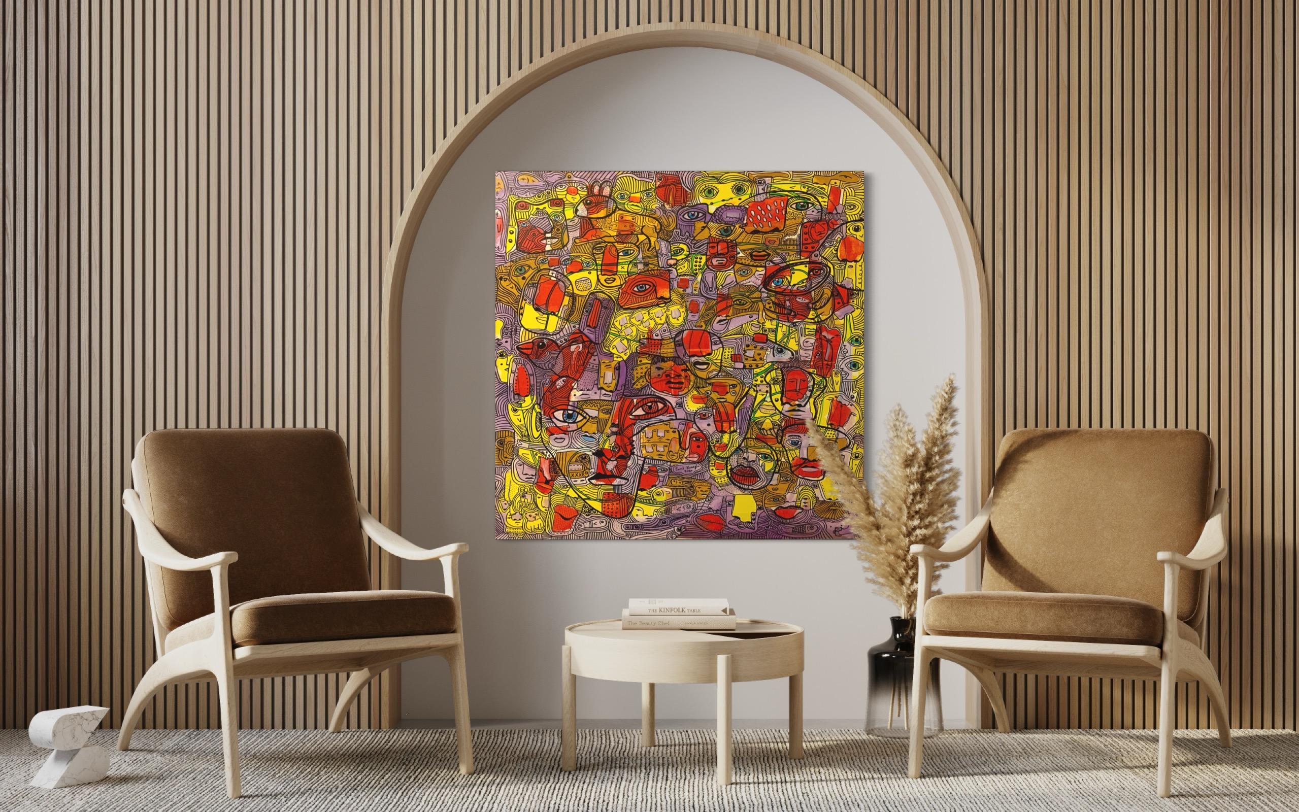 Expressive Original Painting The Side Effects #13  4
