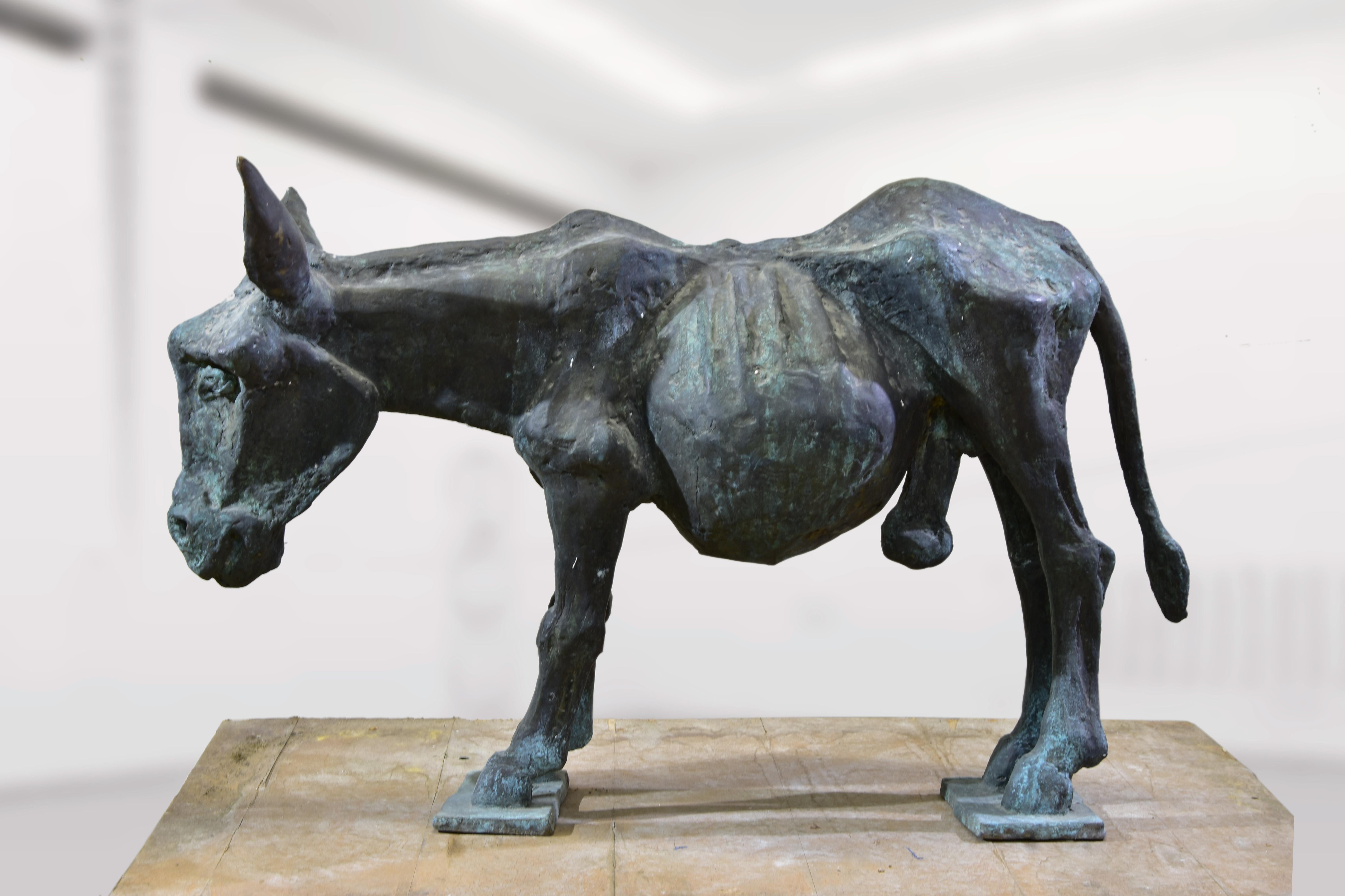 bronze donkey sculptures