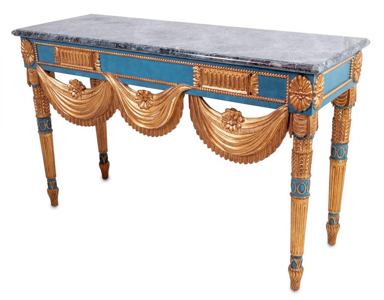 Pavel Spol Style Neoclassical Console Table In Good Condition For Sale In Astoria, NY