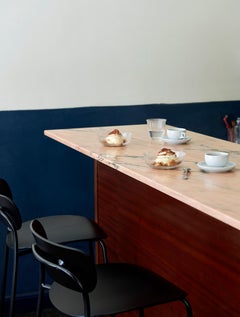 Pavilion AV9 Bar Stool in Black Steel/Black Oak by Anderssen&Voll for &Tradition