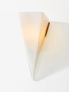 Pavillion Sconce in Brushed Brass & Glossy Glass Finish by Bianco Light + Space