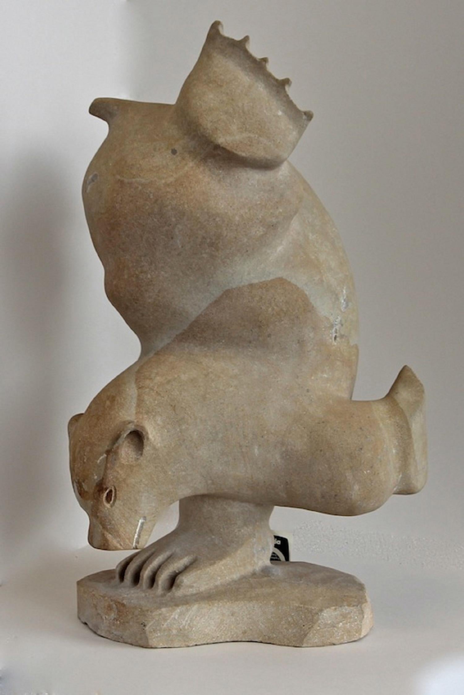 Inuit: Orso subacqueo - Sculpture di Pavinaq Petaulassie