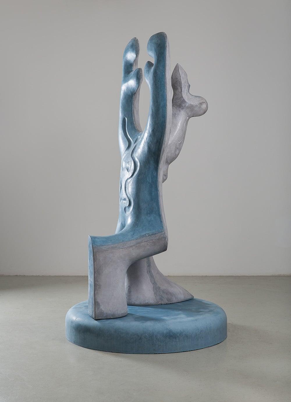 Big Creature by Pavlína Kvita - Contemporary sculpture, futuristic figure, grey For Sale 1