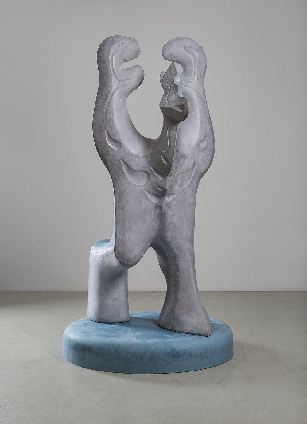 Big Creature is a unique glass fiber reinforced concrete (blue/grey) sculpture by contemporary artist Pavlína Kvita, dimensions are 225 × 120 × 120 cm (88.6 × 47.2 × 47.2 in). 
The sculpture is signed and comes with a certificate of authenticity.