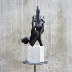 Guardian by Pavlína Kvita - contemporary sculpture, black, unique work