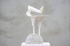 Heron by Pavlína Kvita - animal sculpture, bird, white, unique work