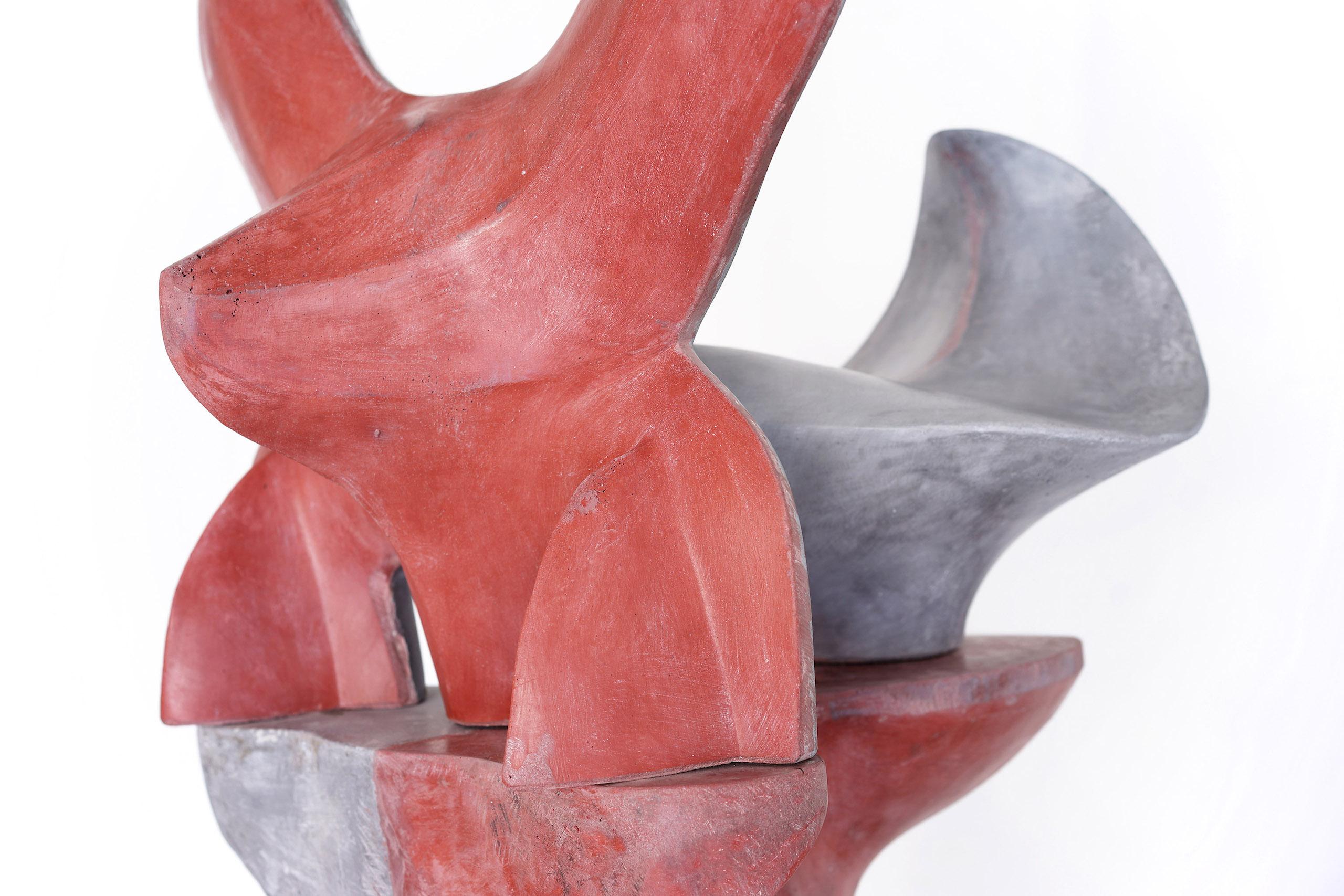Pilier fantôme de Pavlína Kvita - Sculpture contemporaine, unique, extérieure, rouge en vente 9
