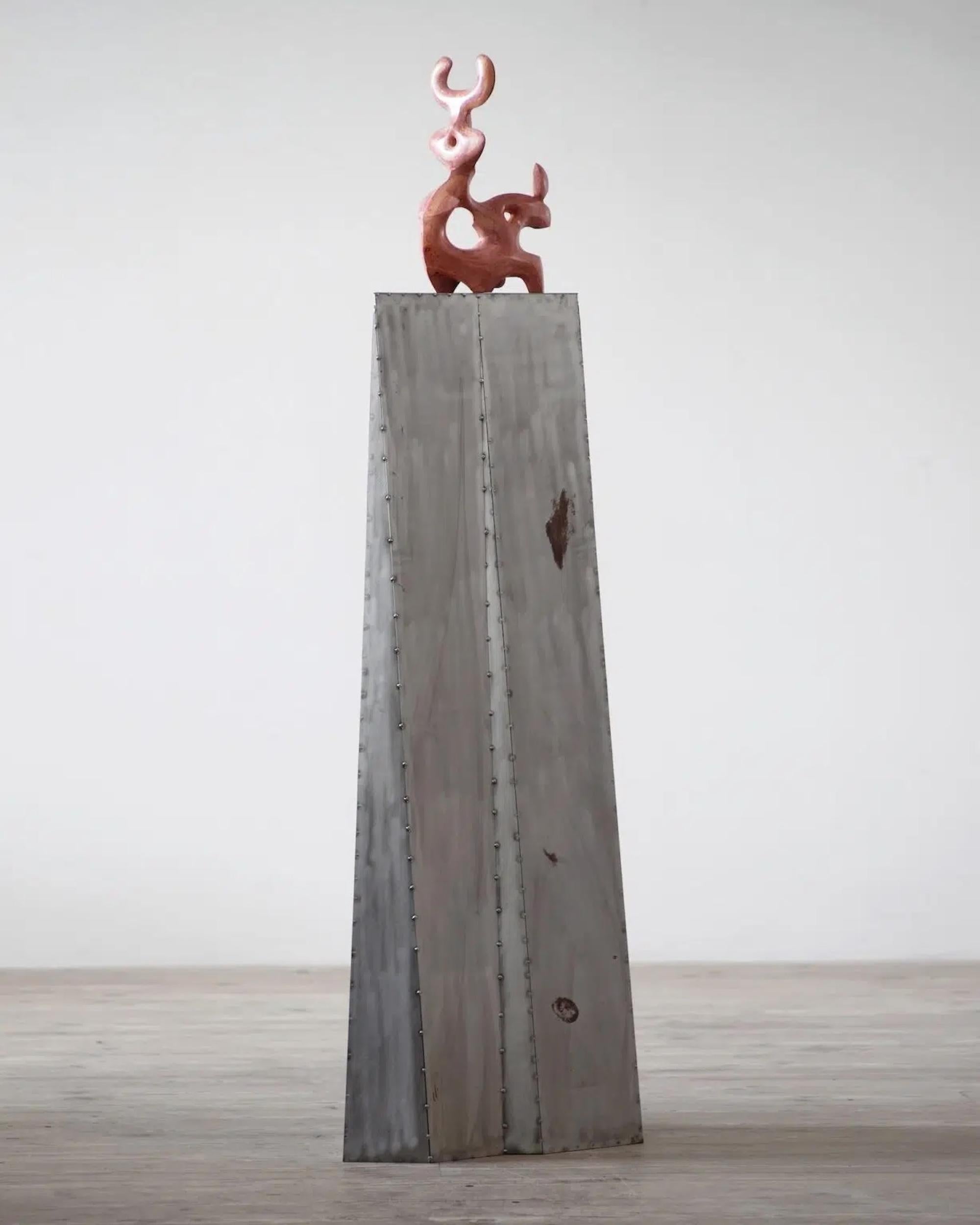 Skelet II by Pavlína Kvita - Contemporary sculpture, large scale, red