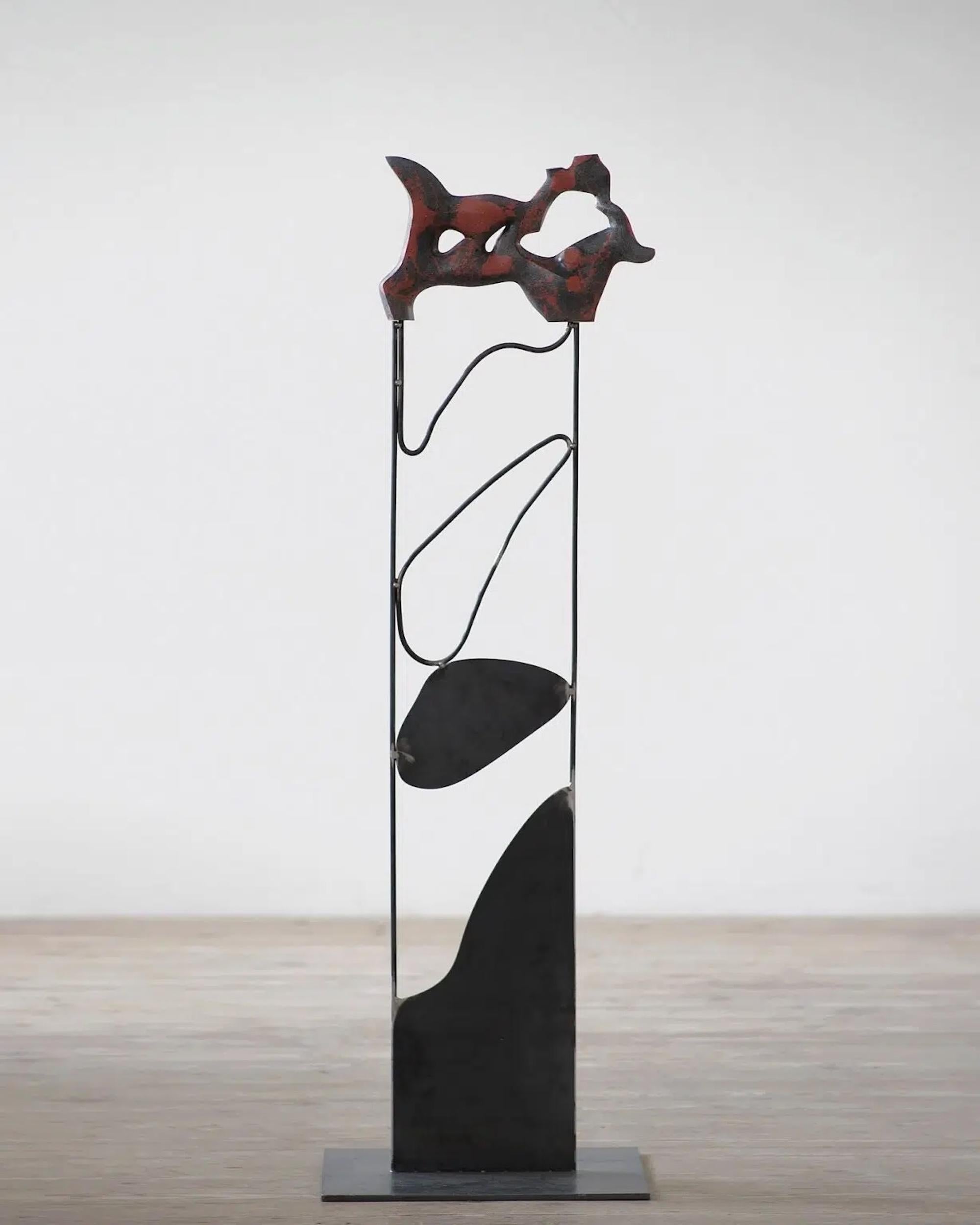 Transform I by Pavlína Kvita - Contemporary sculpture, large-scale, red