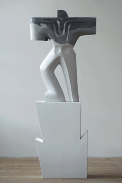Guerriero in armatura di Pavlína Kvita - Scultura contemporanea alta 62,6 pollici