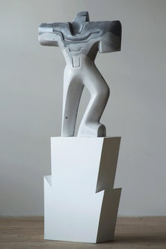 Krieger in Rüstung von Pavlína Kvita - Zeitgenössische Skulptur, futuristische Figur
