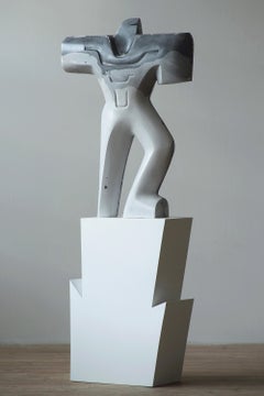 Warrior in Armor by Pavlína Kvita - Contemporary sculpture, futuristic figure
