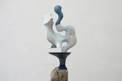 Water Beast by Pavlína Kvita - Contemporary sculpture, unique work, light blue