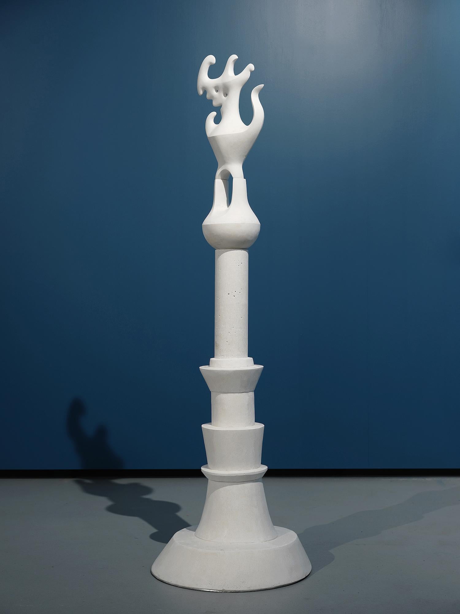 Weiße Amphora von Pavlína Kvita - Zeitgenössische Skulptur, einzigartiges Werk im Angebot 5