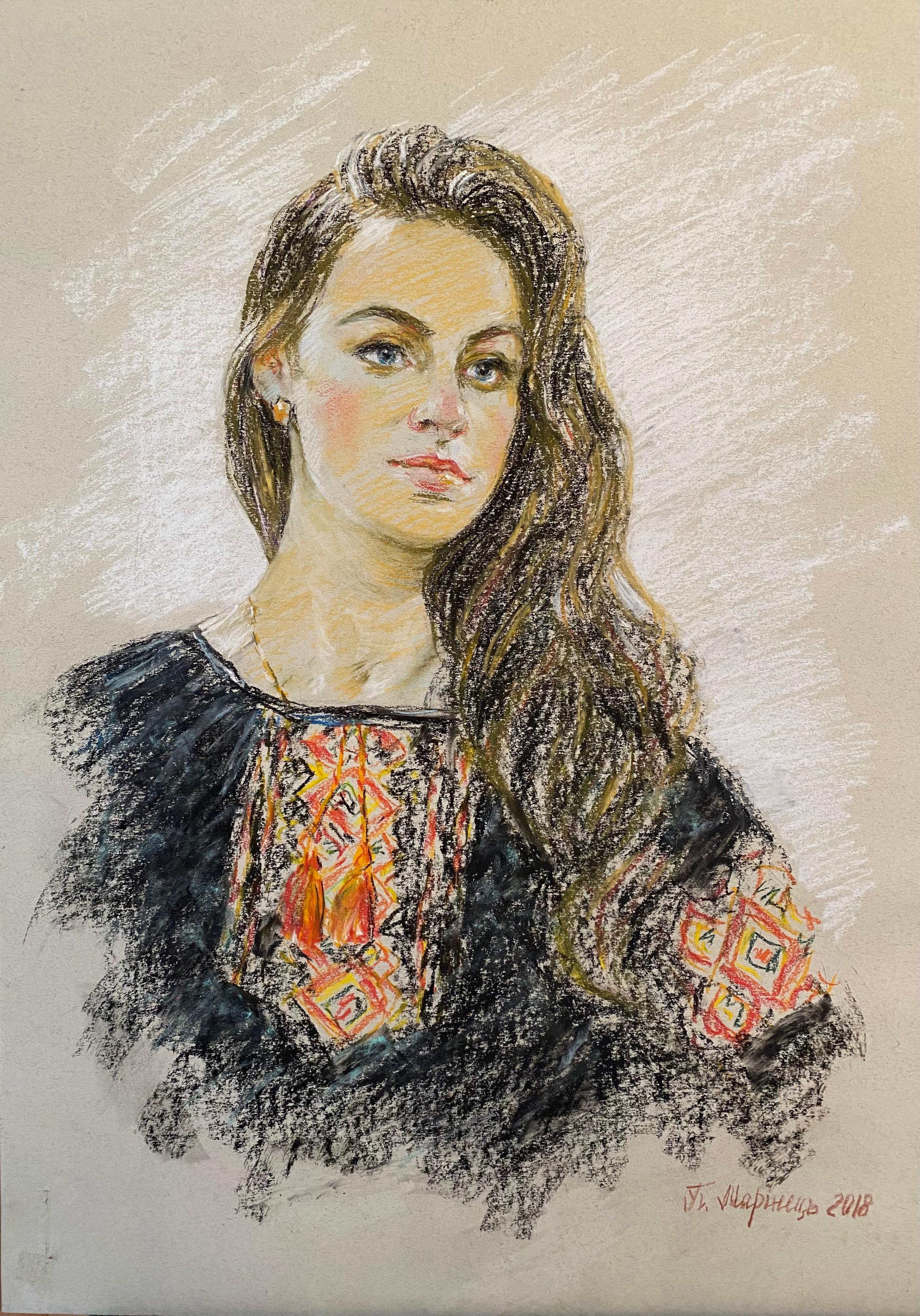 Pavlo Marinets Portrait Painting - Girl