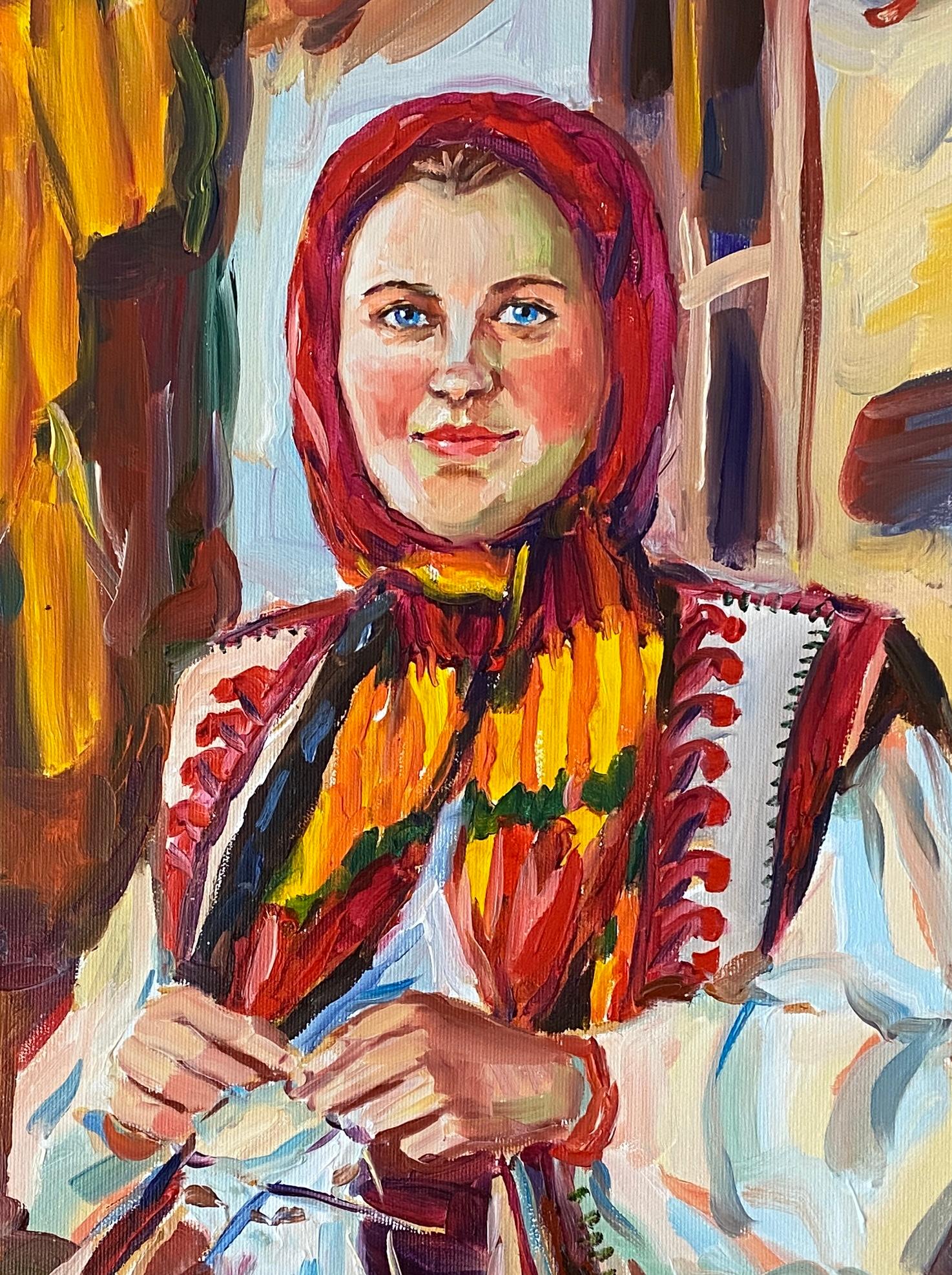 „Hostess“ (Realismus), Painting, von Pavlo Marinets