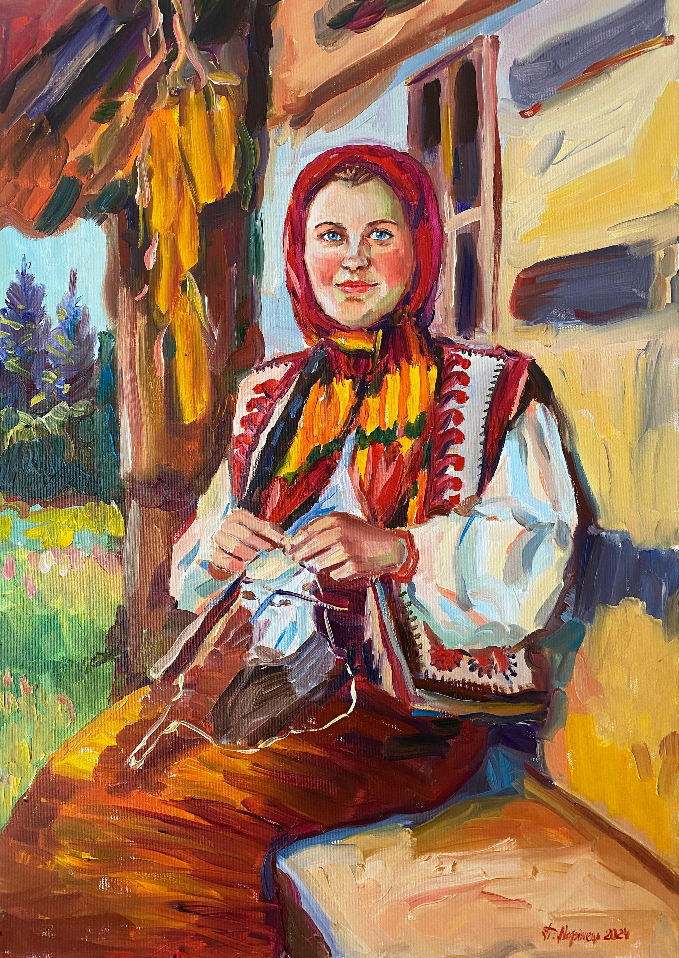Pavlo Marinets Portrait Painting – „Hostess“