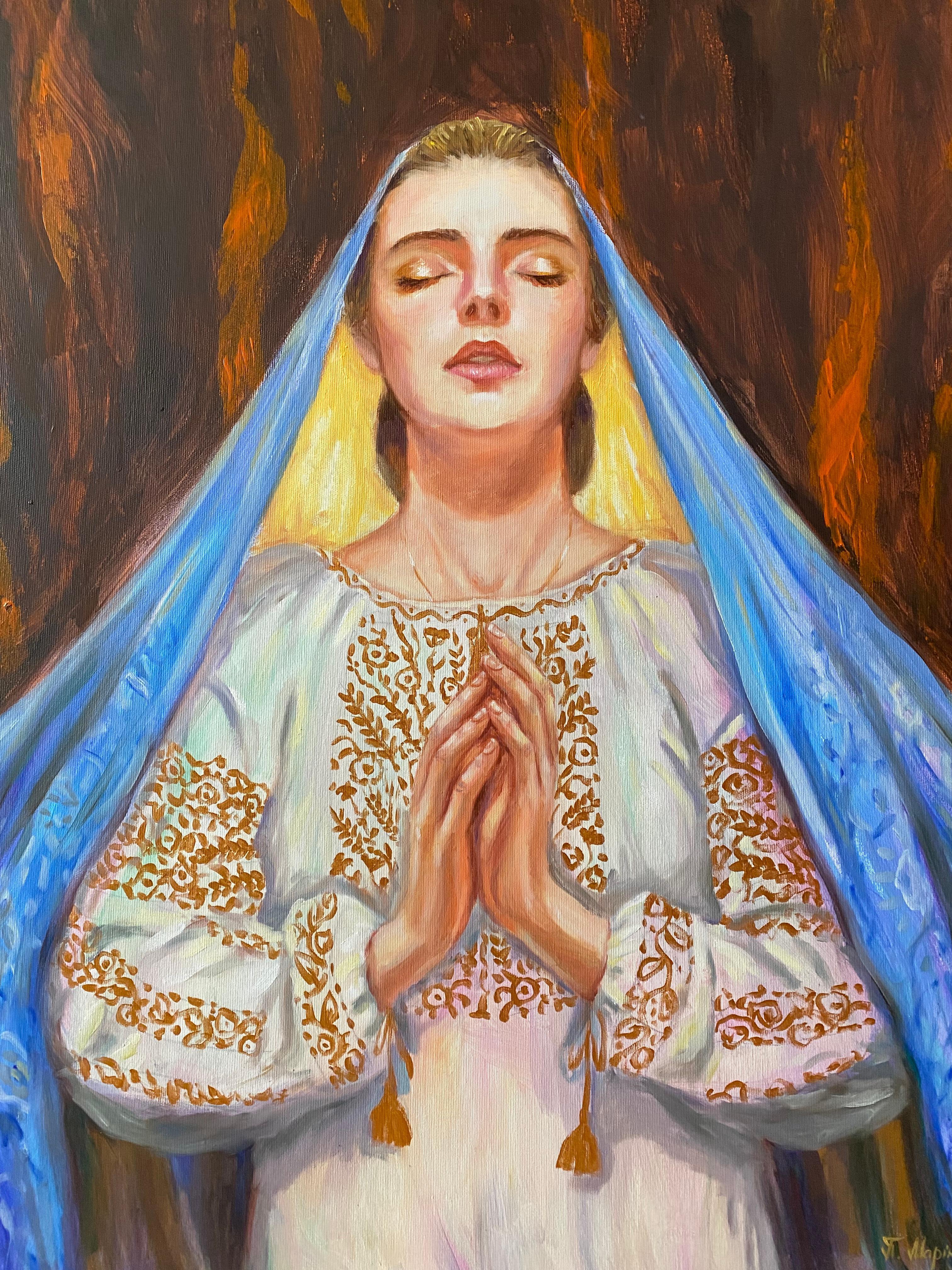 Prayer - Painting by Pavlo Marinets