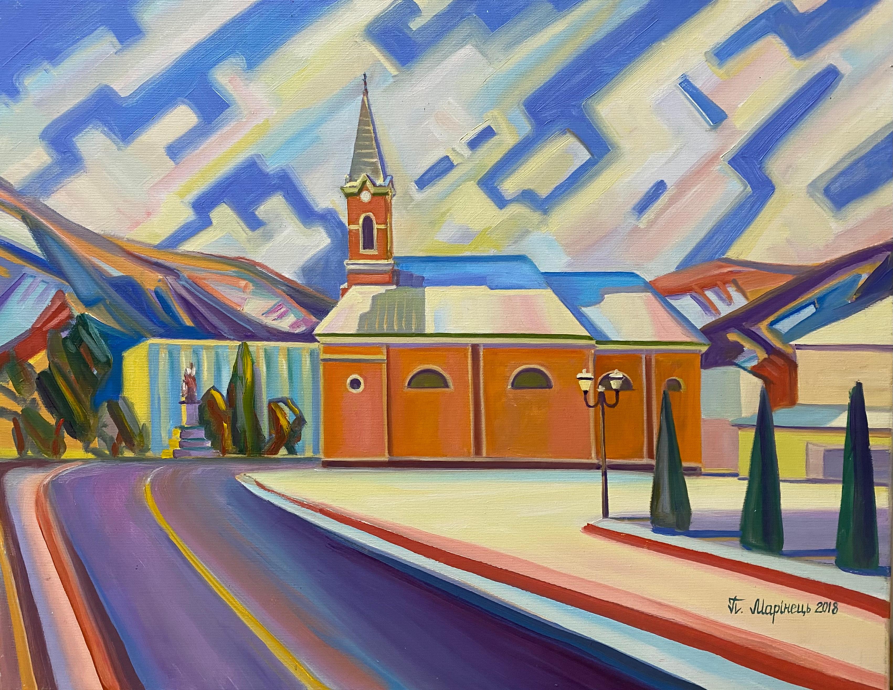 Landscape Painting di Pavlo Marinets - Rakhiv