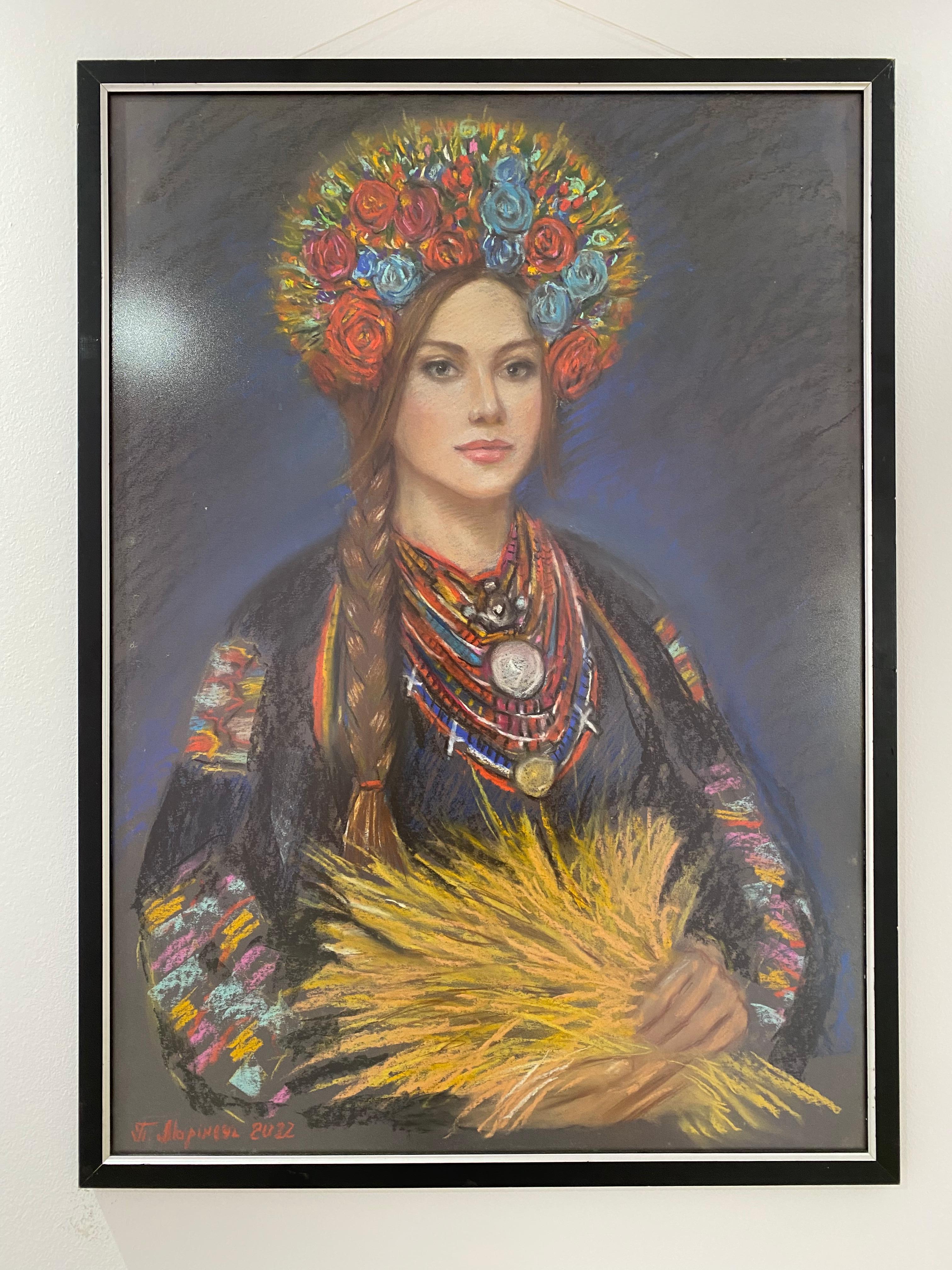 Femme ukrainienne - Painting de Pavlo Marinets