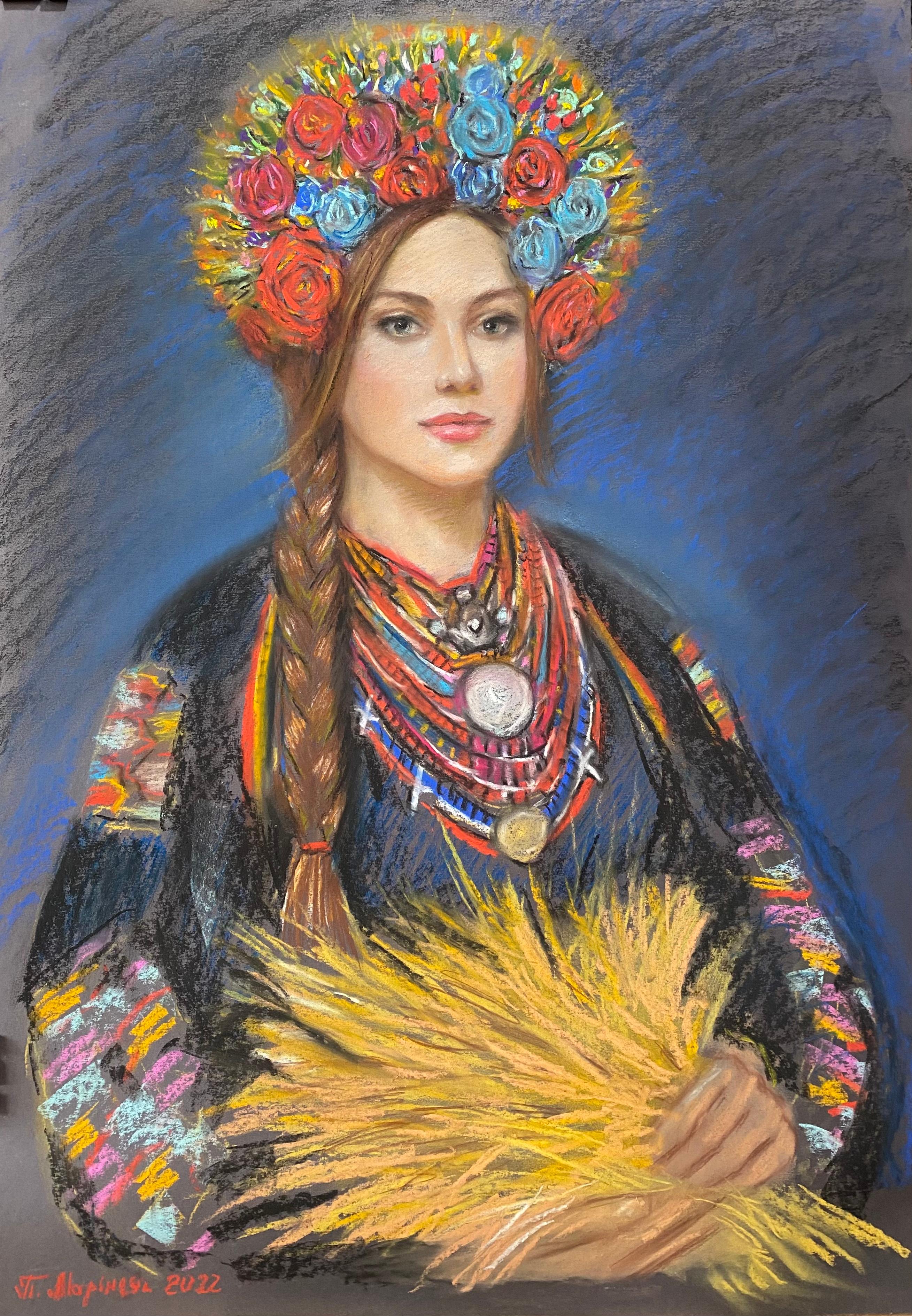 Pavlo Marinets Portrait Painting - Ukrainian woman
