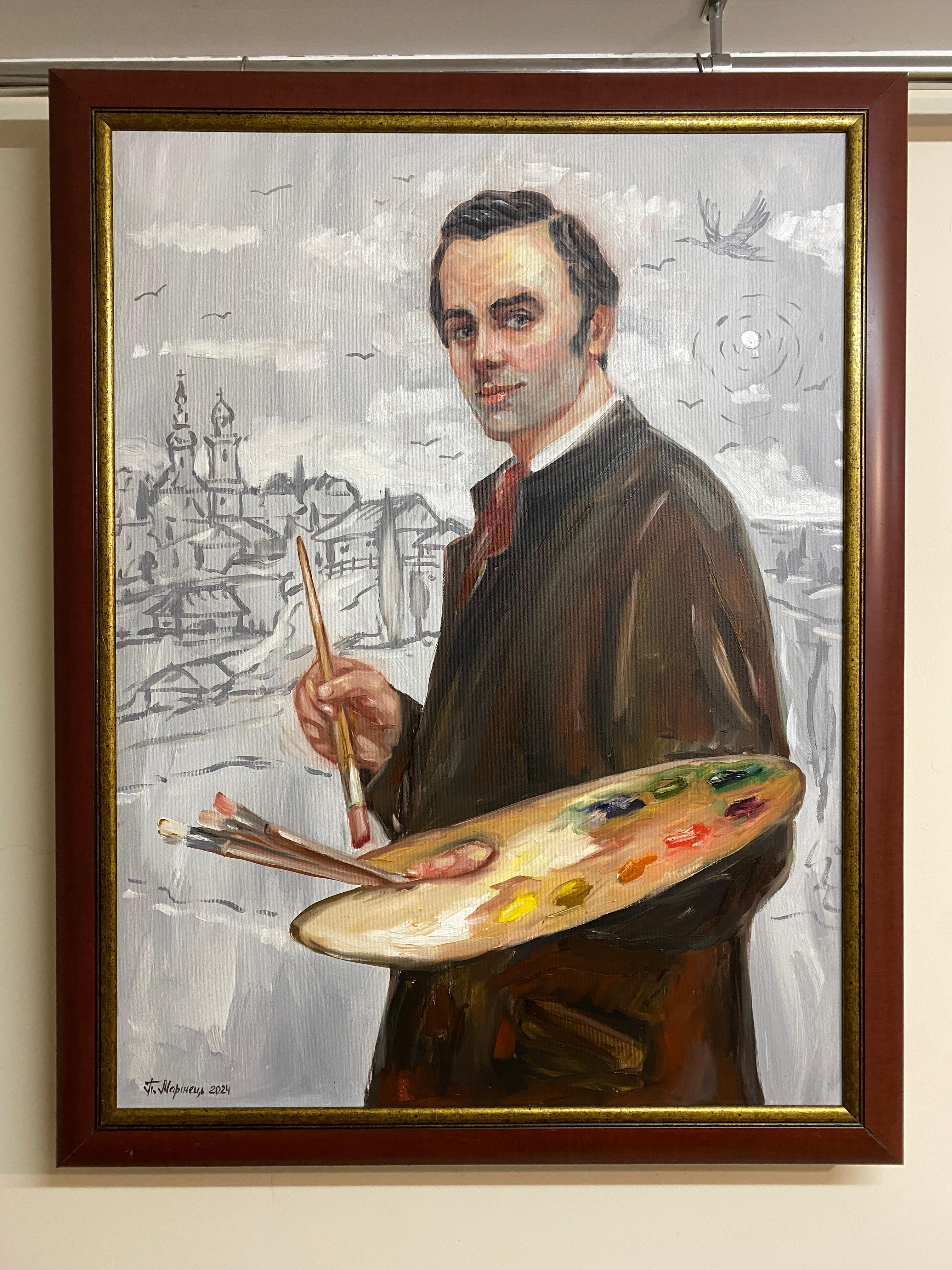 « L'artiste jeune Taras Shevchenko - Painting de Pavlo Marinets
