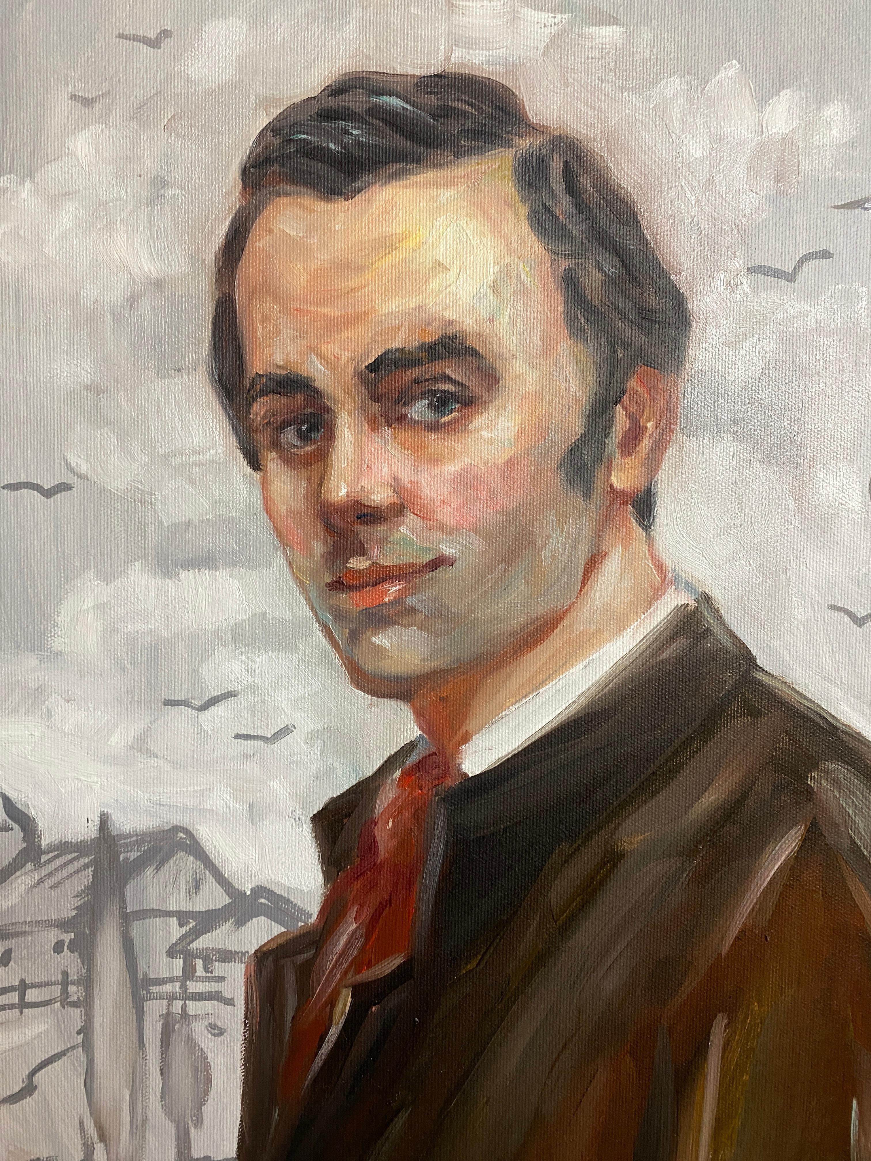 « L'artiste jeune Taras Shevchenko - Réalisme Painting par Pavlo Marinets