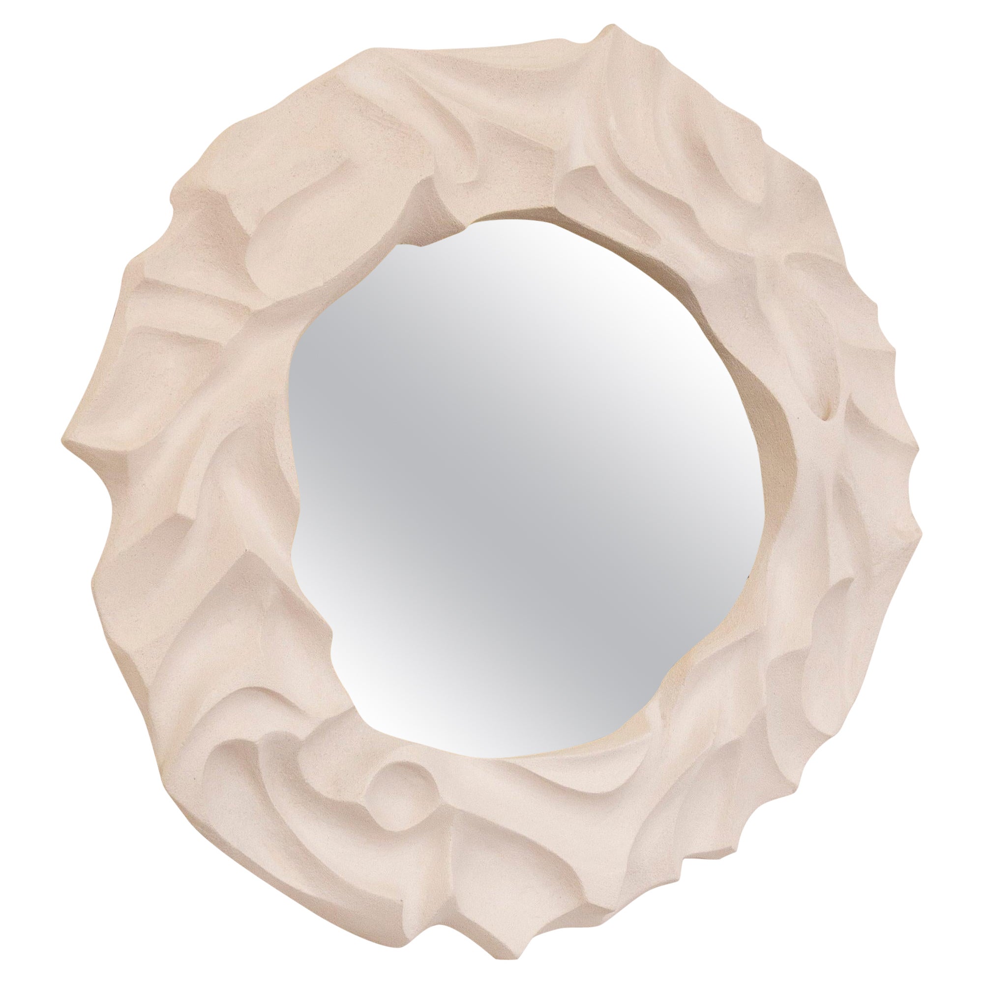 "Pavlova" mirror in stoneware