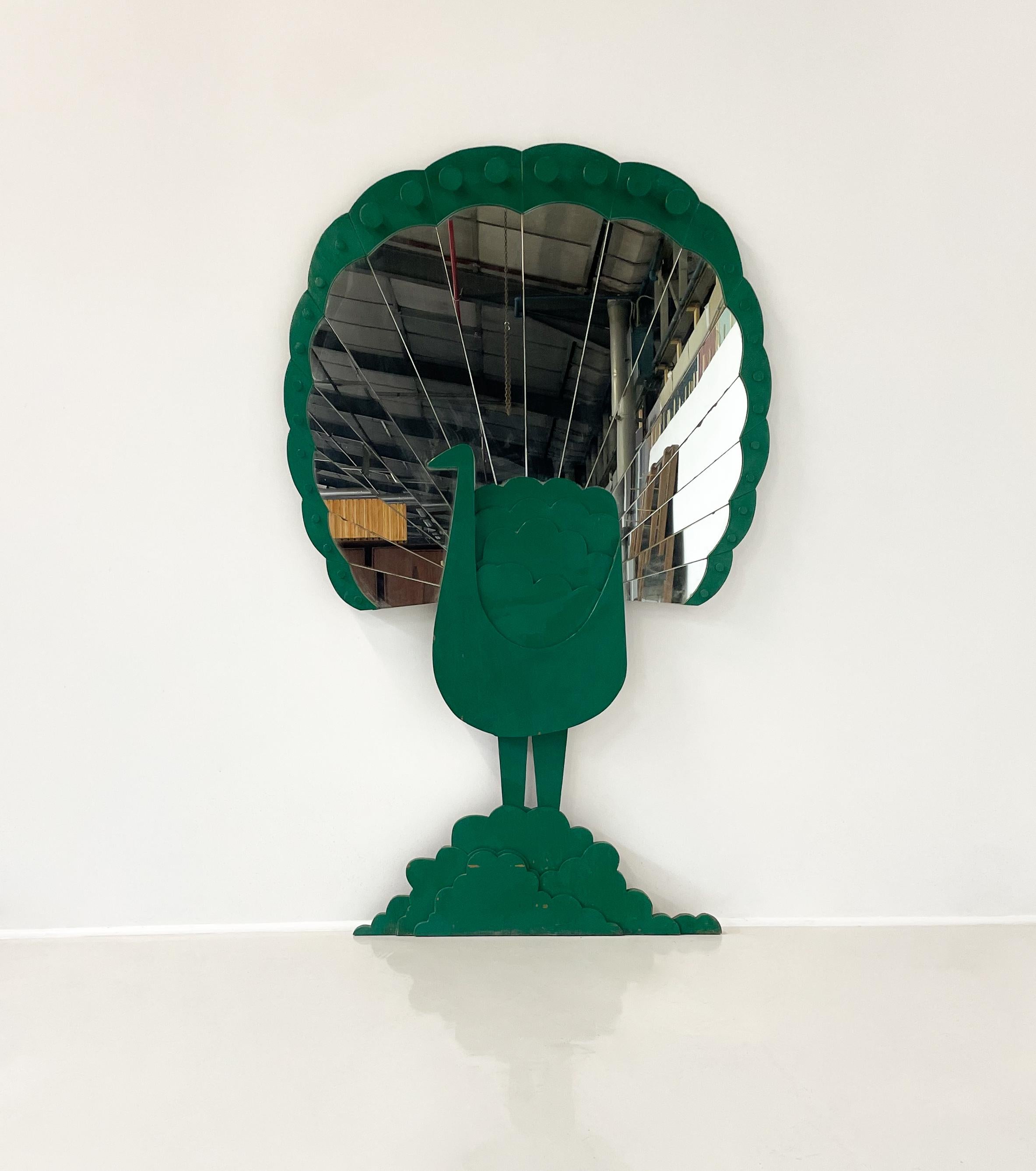 Italian 'Pavone' Mirror by Sirio Alessandri for Pallucco, 1970s For Sale