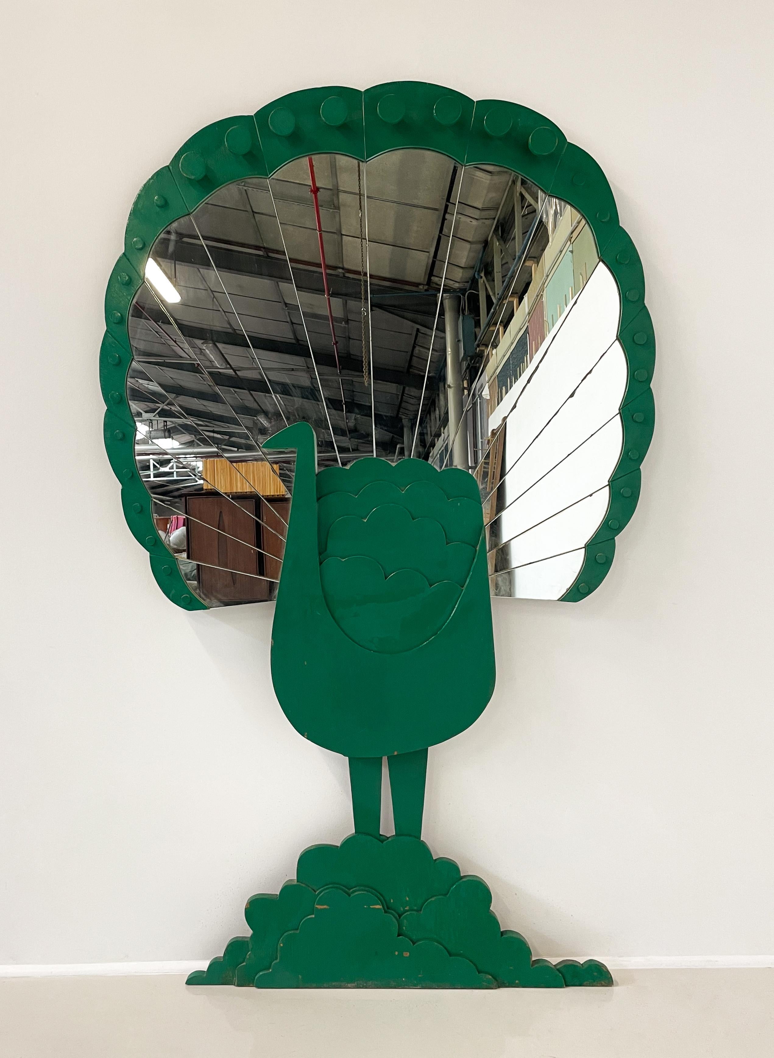 'Pavone' Mirror by Sirio Alessandri for Pallucco, 1970s In Good Condition For Sale In Brussels, BE