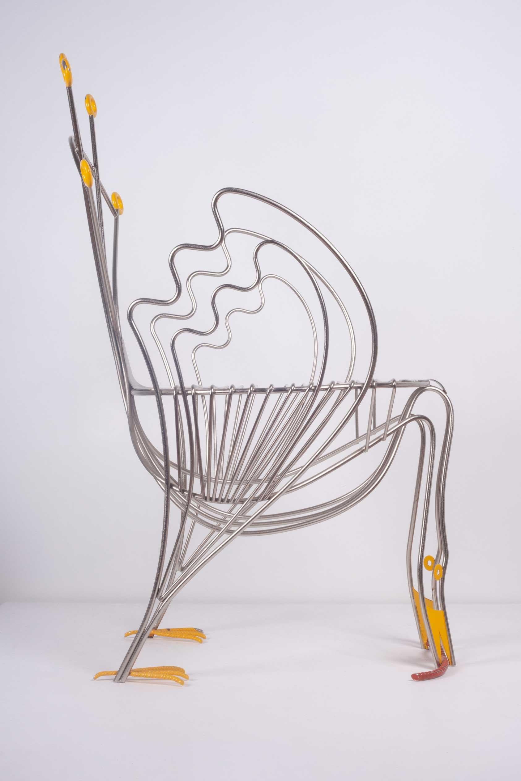 Pavone Peacock Chair by Riccardo Dalisi, Limited Edition for Zanotta, 1981 Italy In Distressed Condition For Sale In Chicago, IL