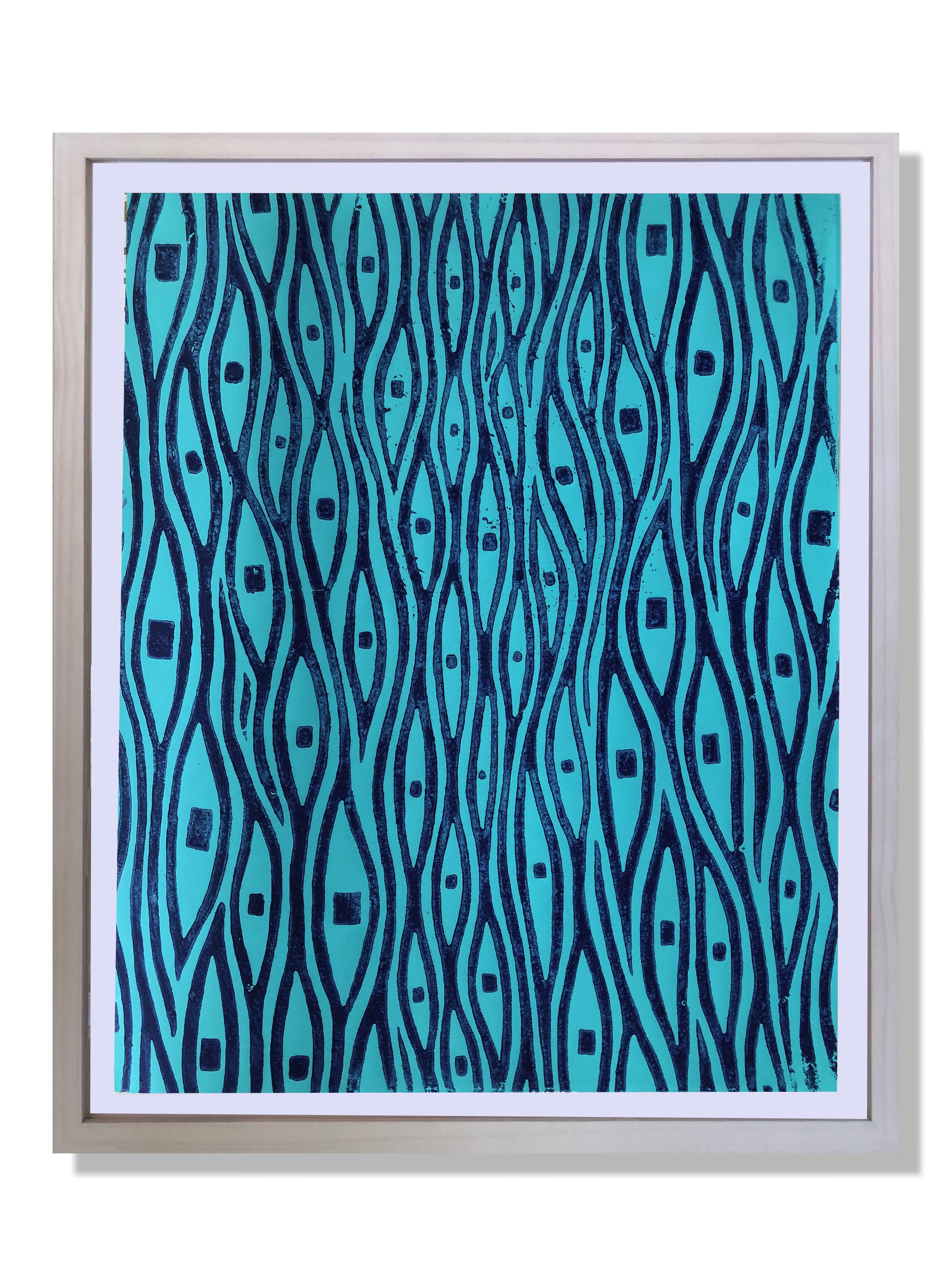 Pavy Art and Design Abstract Print - Blue Tunica 24
