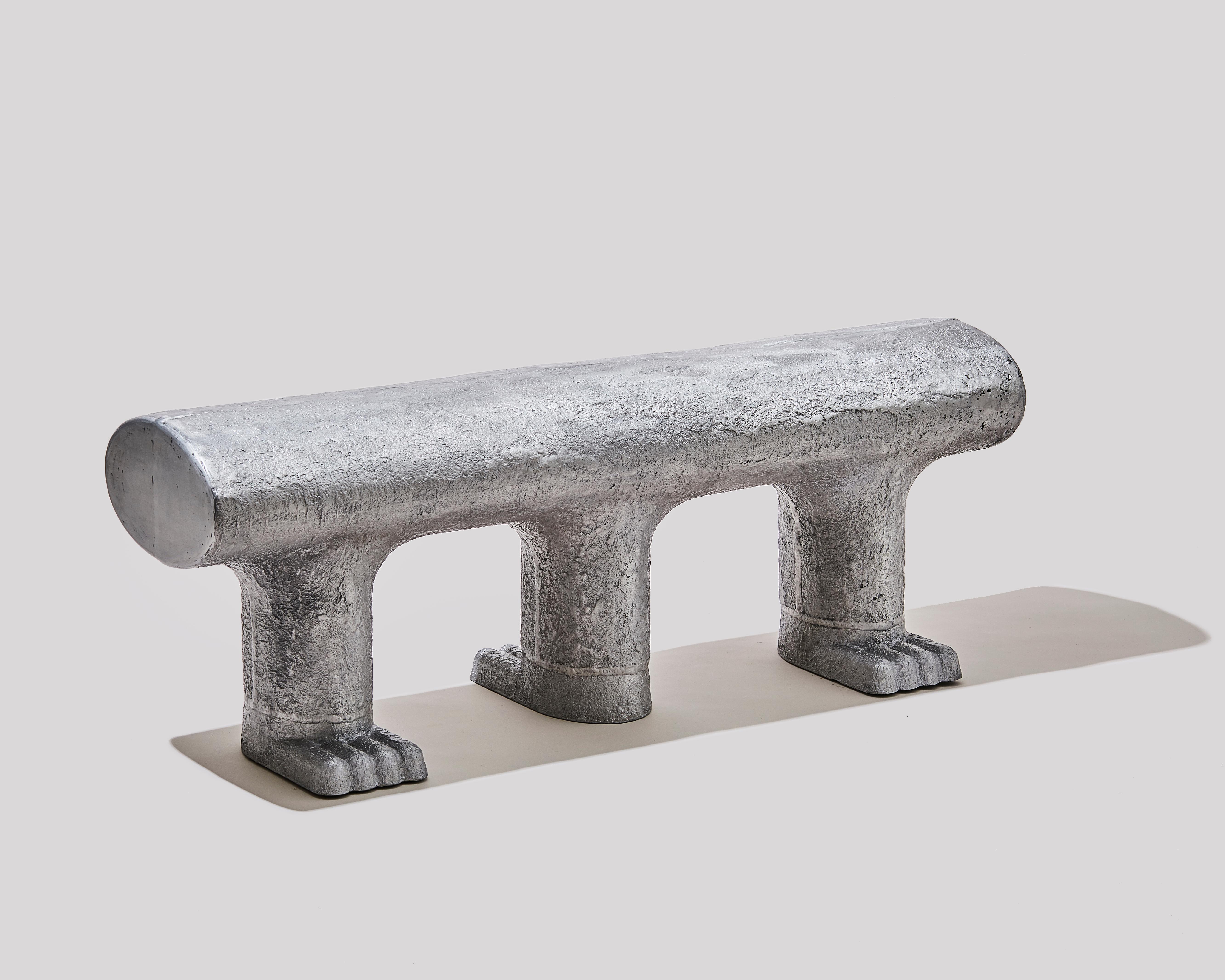 Paw bench by Hakmin Lee
Materials: Aluminium
Dimensions: 120 x 36 x 43 cm

Studio HAK is Seoul based studio led by designer Hakmin Lee, who has an ambition of creating our environment bit more humorous through everyday objects.

Studio HAK