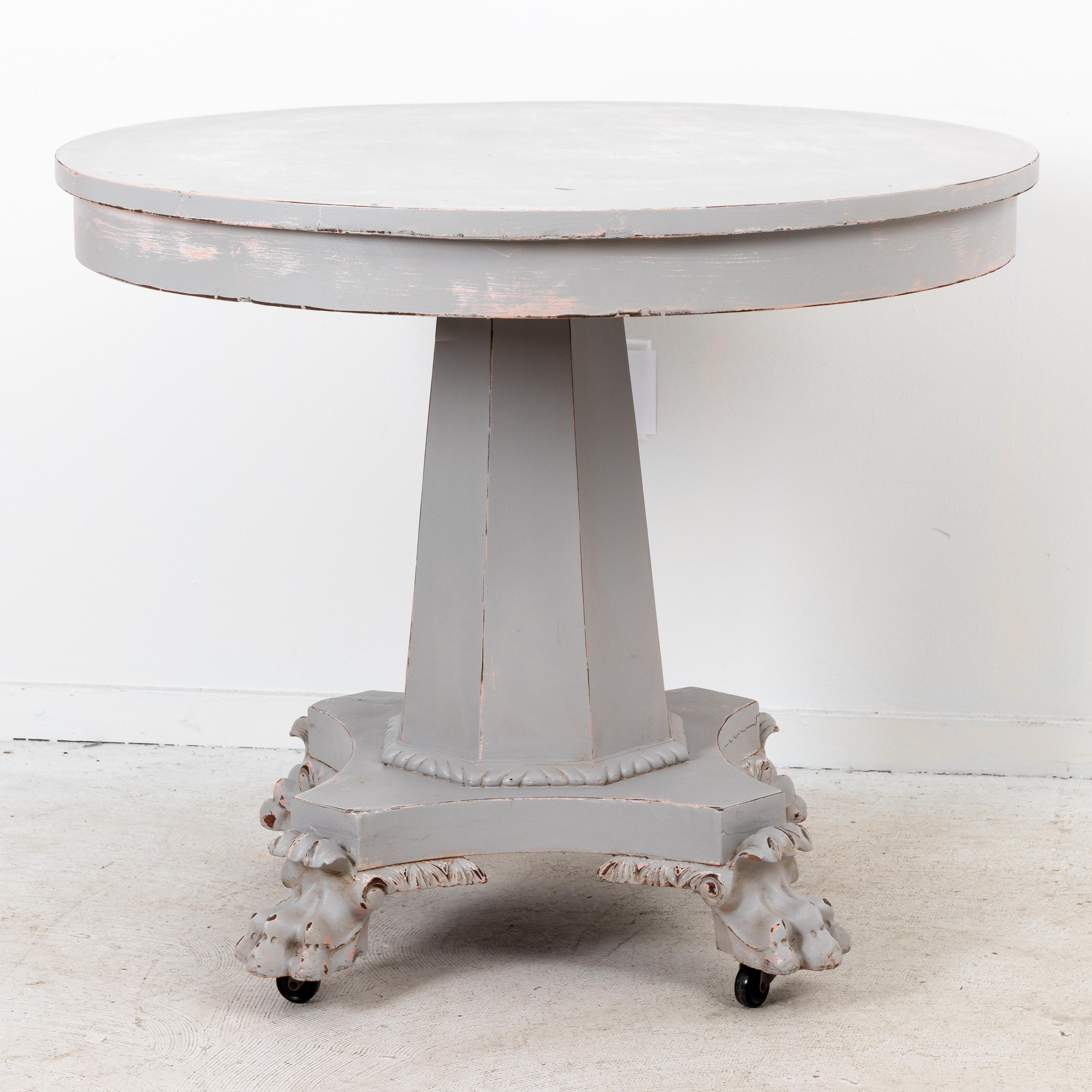 19th Century Paw Foot Empire Style Center or Breakfast Table