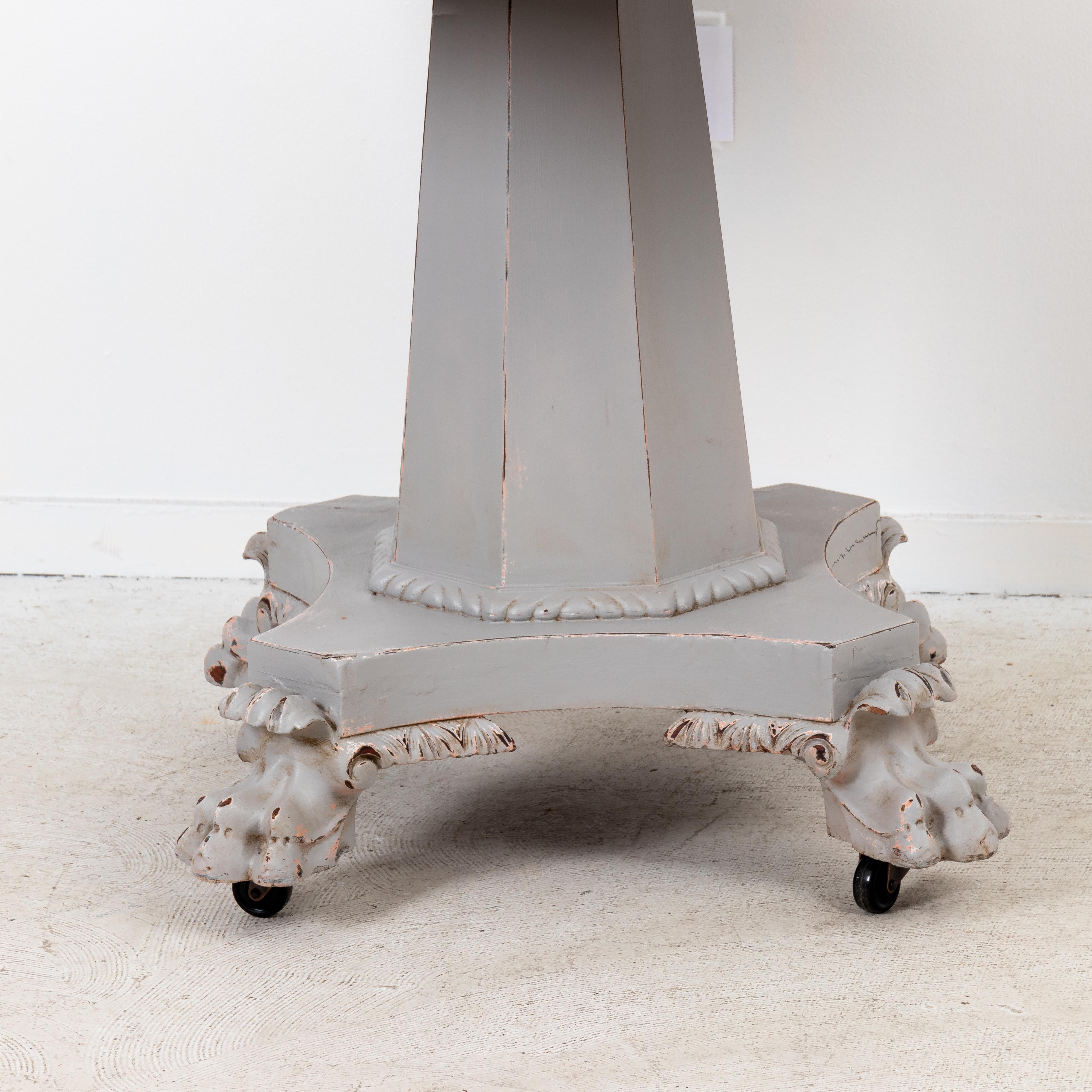 Wood Paw Foot Empire Style Center or Breakfast Table