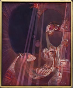 "Metamorphosis" Mid-Century Abstract Painting by Pawel Kontny, Textured 1960s