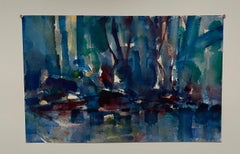 Modernist Abstract Expressionist Watercolor Painting Bauhaus Weimar Pawel Kontny