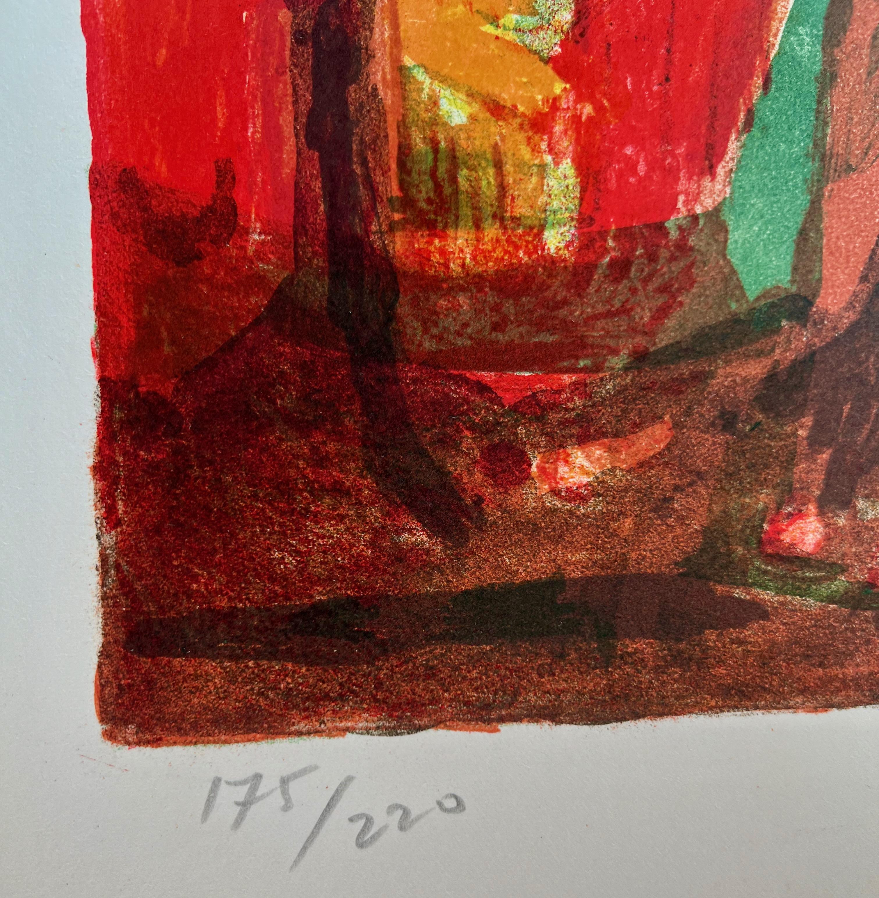colorido  paisaje abstracto  Landschaftsszene - Print de Pawel Kontny