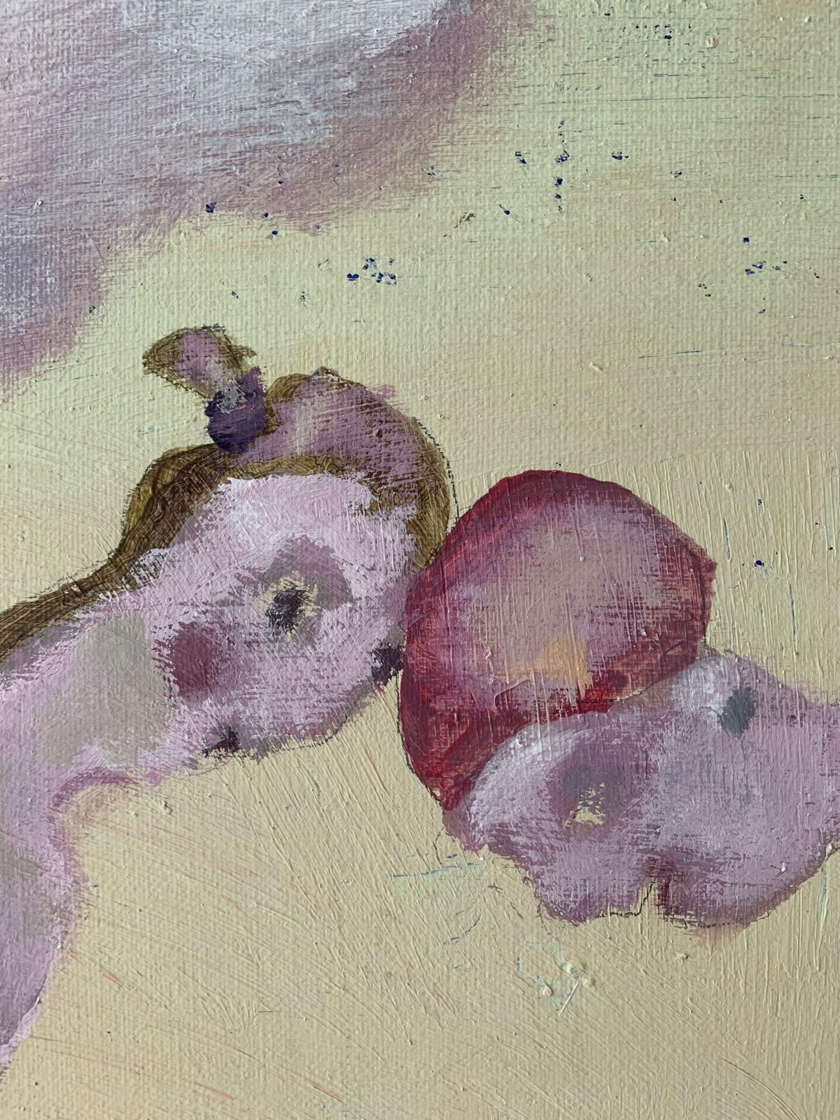 Playa en Dębowa Góra - Siglo XXI, Pintura figurativa, Colores pastel - Figurative Painting Gris de Paweł Lasik