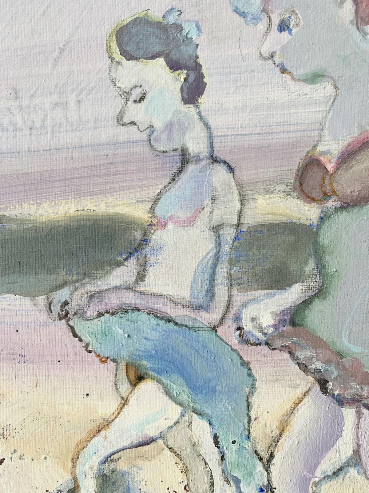 Spiaggia di Ustka - XXI secolo, Pittura figurativa, Colori vivaci, Colorato in vendita 1