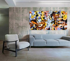 ""Hello Nasty"" - fröhlich, abstrakt, expressionistisch, Pop, Street Art, energiegeladen