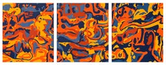 Triptych - "Freeform" - Abstraction, Expression, Pop, Street Art, Joyful