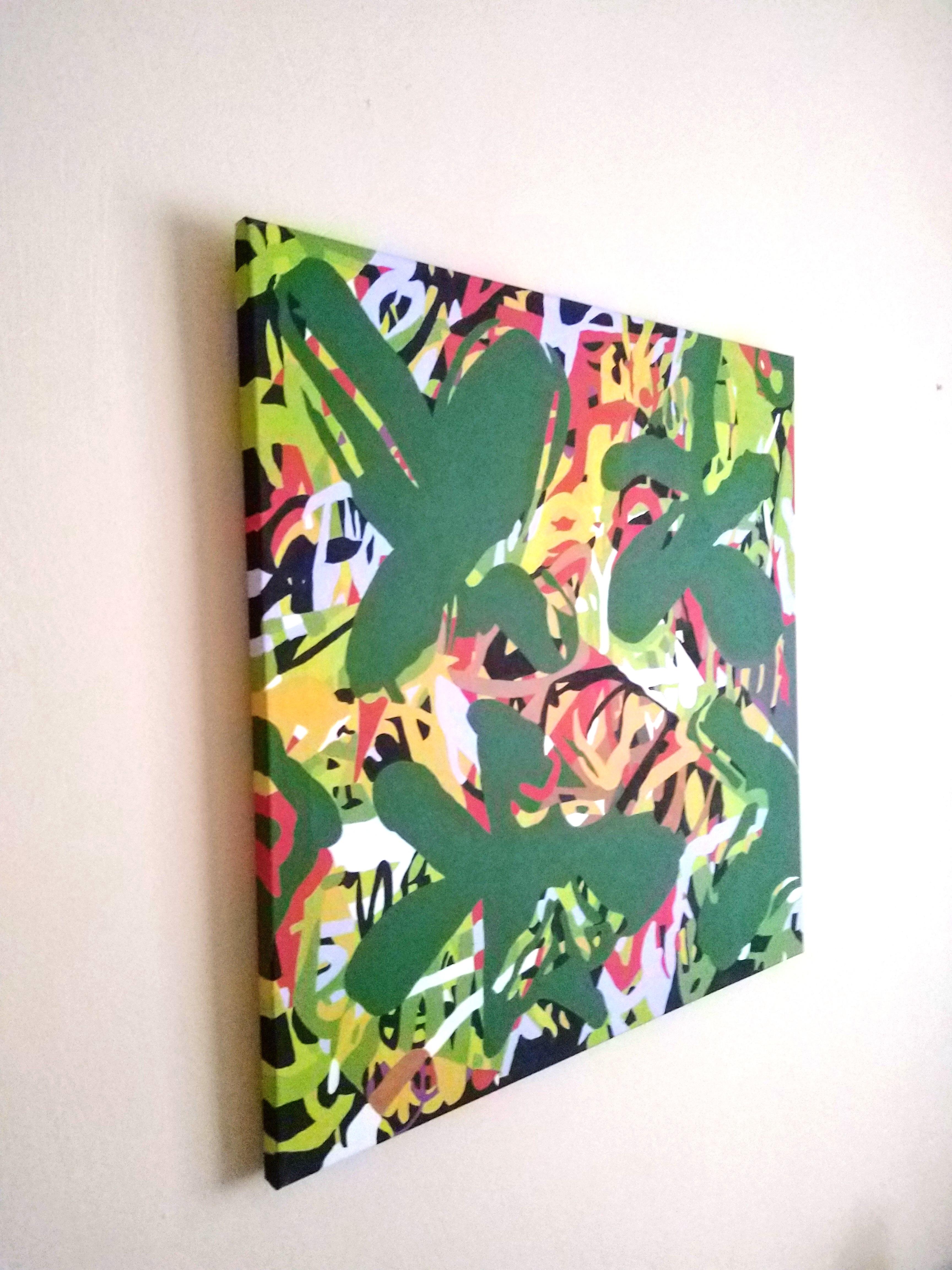 Tropicale - Astrazione, Espressione, Pop, Street Art, Energico, Gioioso - Painting Contemporaneo di Paweł Myszka