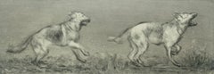 Tofcia II et Tofcia III. Gravure figurative contemporaine, animaux, chiens